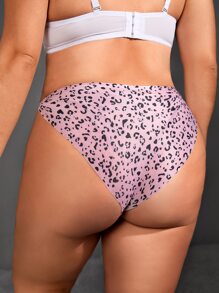 Plus Leopard Print Panty - Multicolor - View 2