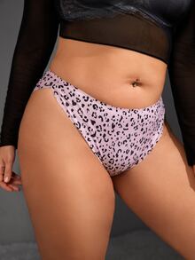 Plus Leopard Print Panty - Multicolor - View 4
