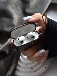 1 件创意星空与流星极简半透明黑金月亮设计 2/3/Pro/Pro2/4 耳机盒 - 彩色 - 查看 4