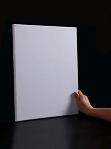 1入組素色方形繪畫板 - 白色 - 查看 2