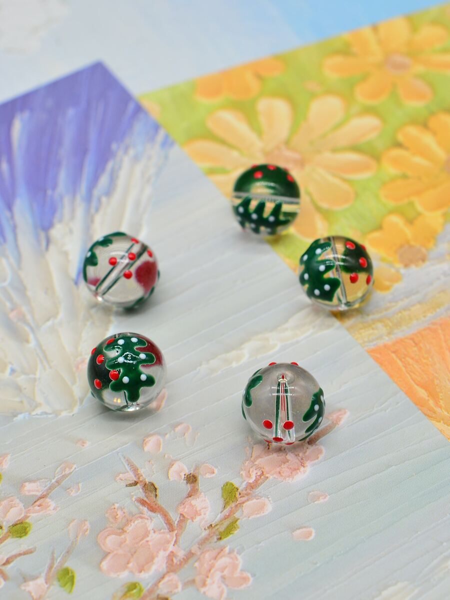 5 piezas cuenta árbol de Navidad - Multicolor - Ver 1