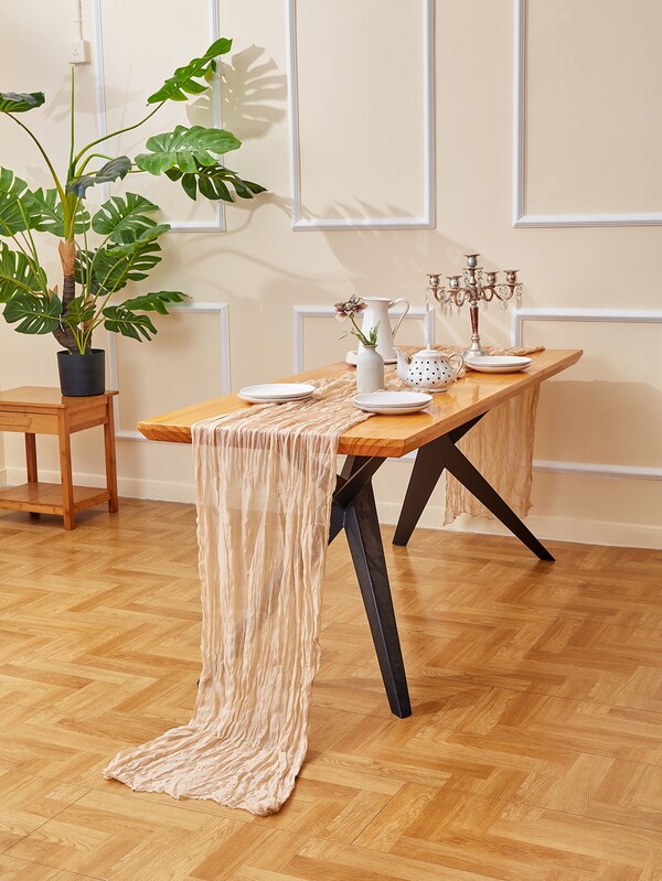 1pc Solid Table Runner SHEIN USA