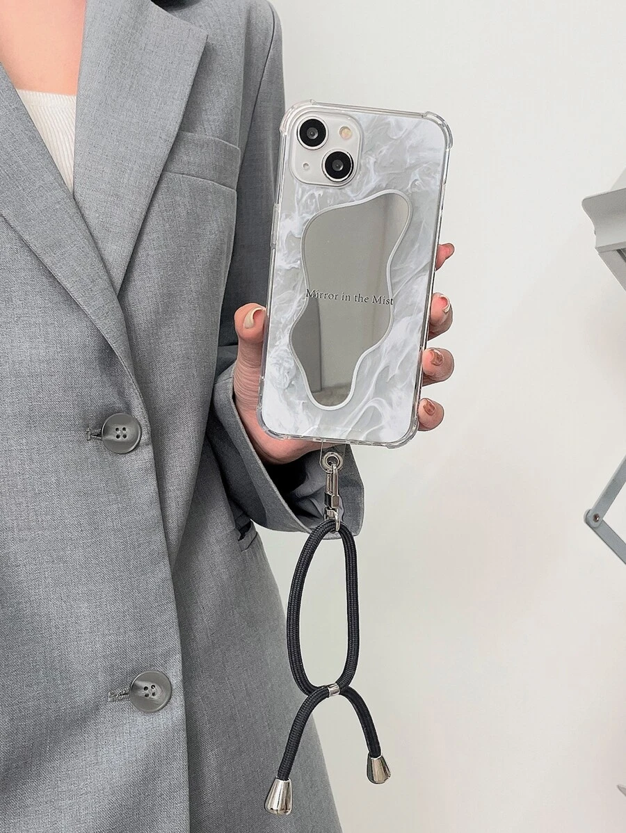 Phone Charm White Frosted Magic Mirror UltraLightweight Phone Case PC