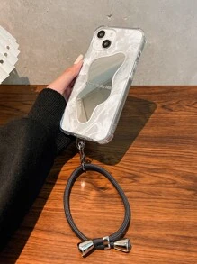 Ốp điện thoại Thin Mist Magic Mirror, chất liệu PC+TPU+dây đeo màu xám đậm, tương thích với iPhone 16/16 Pro/16 Plus/16 Pro Max/15/14/13/12/11/XR/7G/16E/và 17/17 Pro/17 AIR/17 Pro Max. - Nhiều màu - Xem 4