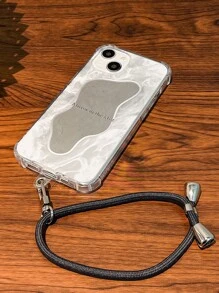 Ốp điện thoại Thin Mist Magic Mirror, chất liệu PC+TPU+dây đeo màu xám đậm, tương thích với iPhone 16/16 Pro/16 Plus/16 Pro Max/15/14/13/12/11/XR/7G/16E/và 17/17 Pro/17 AIR/17 Pro Max. - Nhiều màu - Xem 6