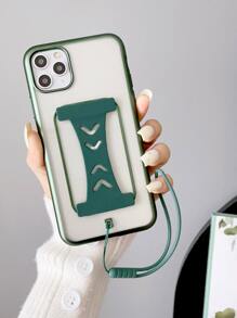 Plating Phone Case With Magnetic Wristband Holder - Green - View 2
