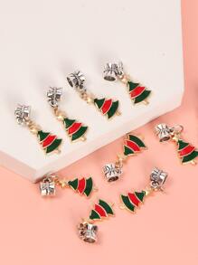 10pcs Christmas Tree DIY Pendant - Multicolor - View 3
