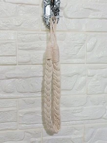 1pc/2pcs Braided Rope Knot Window Curtain Tieback - Beige - View 7