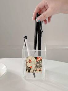 Arts of Win 1pc Letter & Figure Graphic Pen Holder - Multicolor - View 2