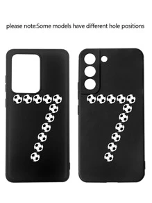 Vỏ điện thoại thiết kế thời trang họa tiết bóng đá để sử dụng hàng ngày - Đen và trắng - Xem 3