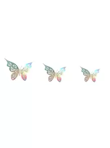 1 Set 12pcs Hollow Out 3D Butterfly Sticker,Colorful Butterfly Wall Decorations For Living Room And Bedroom,Stickers,Wall Decal, Vinyl Decal For Home Decorations,Spring Decoration Items Refresh Your Home,Rama Decoration Stickers - Multicolor - View 2