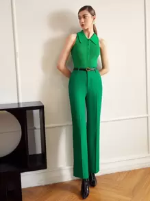 MOTF PREMIUM PRESS CREASE SUIT TROUSERS WITHOUT BELT - Green - View 4