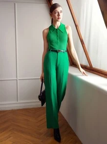 MOTF PREMIUM PRESS CREASE SUIT TROUSERS WITHOUT BELT - Green - View 6