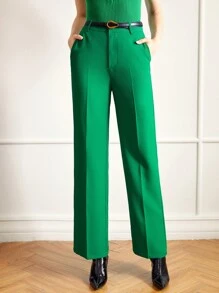 MOTF PREMIUM PRESS CREASE SUIT TROUSERS WITHOUT BELT - Green - View 7