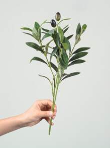 1/3/5 件人造橄榄枝绿色植物墙壁装饰，适合婚礼、派对、节日的家居装饰 - 綠色 - 查看 3