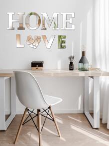 字母鏡面牆貼 - 銀色 - 查看 4