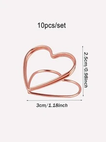 10入組心形名片夾 - 玫瑰金 - 查看 5