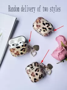 豹纹与贝壳印花 Airpod 保护套适用于 Airpod 4，蓝牙耳机保护套适用于 2/3/Pro2 - 彩色 - 查看 5