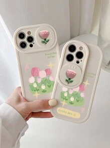 Summer Flower Pattern Phone Case Kawaii Waterproof Shockproof Anti-Fall Scratch Resistant