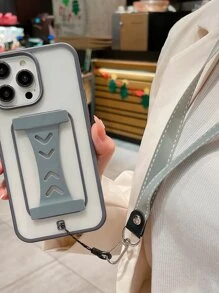 Plating Phone Case With Lanyard - Grey - View 2