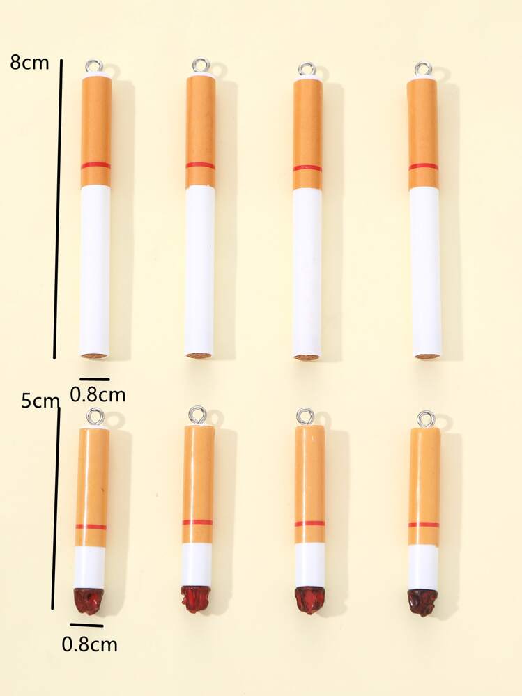 8pcs Plastic Cigarette DIY Pendant - Multicolor - View 3
