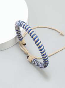 Hombres Pulsera trenzada de dos tonos - Multicolor - Ver 1