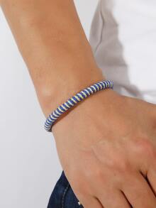 Hombres Pulsera trenzada de dos tonos - Multicolor - Ver 3