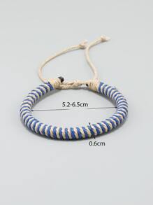 Hombres Pulsera trenzada de dos tonos - Multicolor - Ver 4