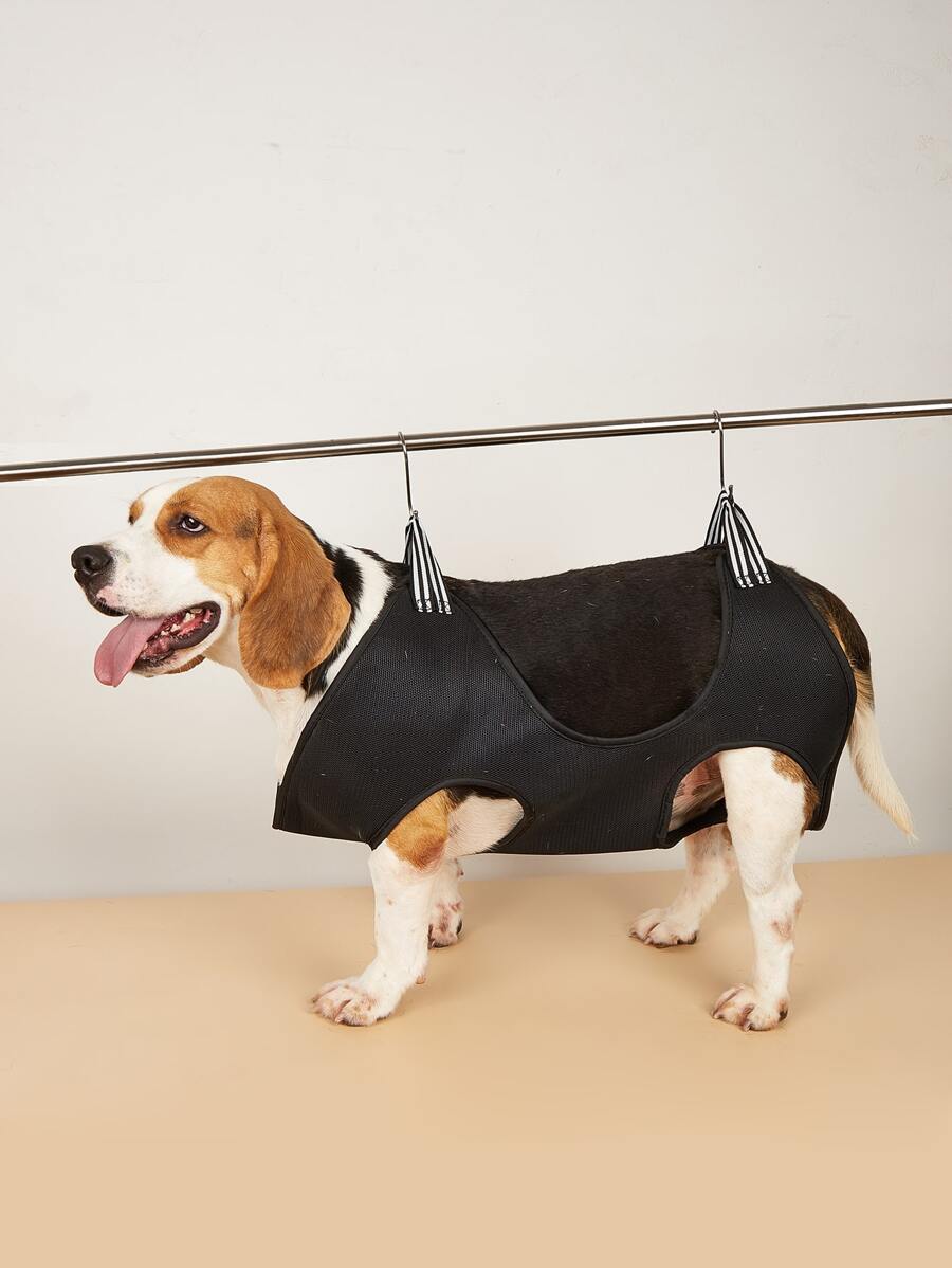 1pc Portable Pet Grooming Hammock - Black - View 1