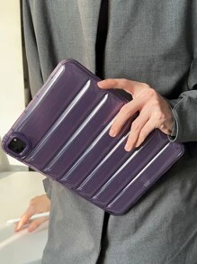 1PC Transparent Purple Down Jacket Look TPU Tablet Protective Case