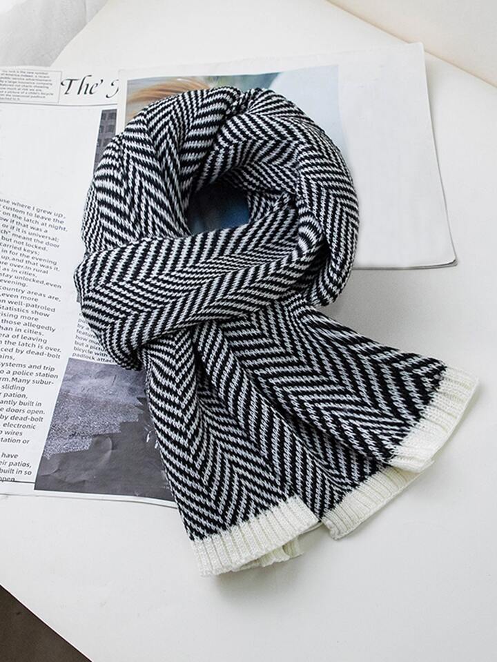 herringbone scarf pattern