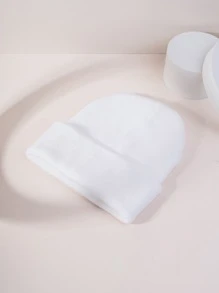 1 chiếc mũ len thêu chữ thập phong cách Y2K thoáng khí cho cả nam và nữ, ấm áp và thời trang, thích hợp để đội hàng ngày và ngoài trời trong lễ Halloween - trắng - Xem 2