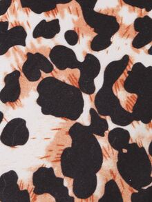 Chicas Camiseta cuello alto de manga con volante & Pantalones acampanados con estampado de leopardo - Multicolor - Ver 5