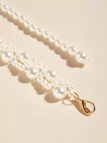 1-2pcs Oversize/Plus Size Women Elegant Waist Belt/Chain, Pearl Accent Lady Thin Waist Band For Dresses, Formal Gowns, Suitable As Gifts For Friends, Weddings, Parties Summer, School