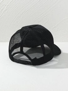 Chữ Patch Decor Trucker Hat - màu đen - Xem 2
