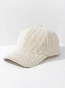 1 pieza Mujer Color sólido Simple y clásico Gorra de béisbol para actividades al aire libre - Beis - Ver 1