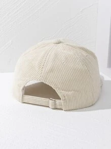 1 pieza Mujer Color sólido Simple y clásico Gorra de béisbol para actividades al aire libre - Beis - Ver 2