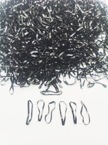 500pcs Solid Disposable Hair Tie - Black - View 1