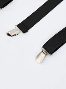 Men Solid Suspenders - Black - View 3