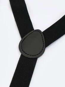 Men Solid Suspenders - Black - View 5