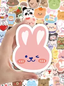 60入組卡通圖案貼紙 - 彩色 - 查看 3