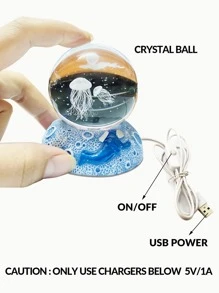 1 pieza Luz de la decoración de medusa - Multicolor - Ver 4