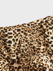 Men's Leopard Print High Stretch Fabric Naughty Swim Trunks