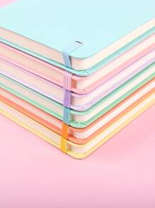 1 pieza Cuaderno color caramelo de color aleatorio adecuado para tomar notas en la escuela y la oficina - Multicolor - Ver 1