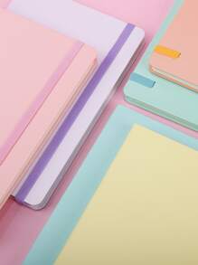 1 pieza Cuaderno color caramelo de color aleatorio adecuado para tomar notas en la escuela y la oficina - Multicolor - Ver 2