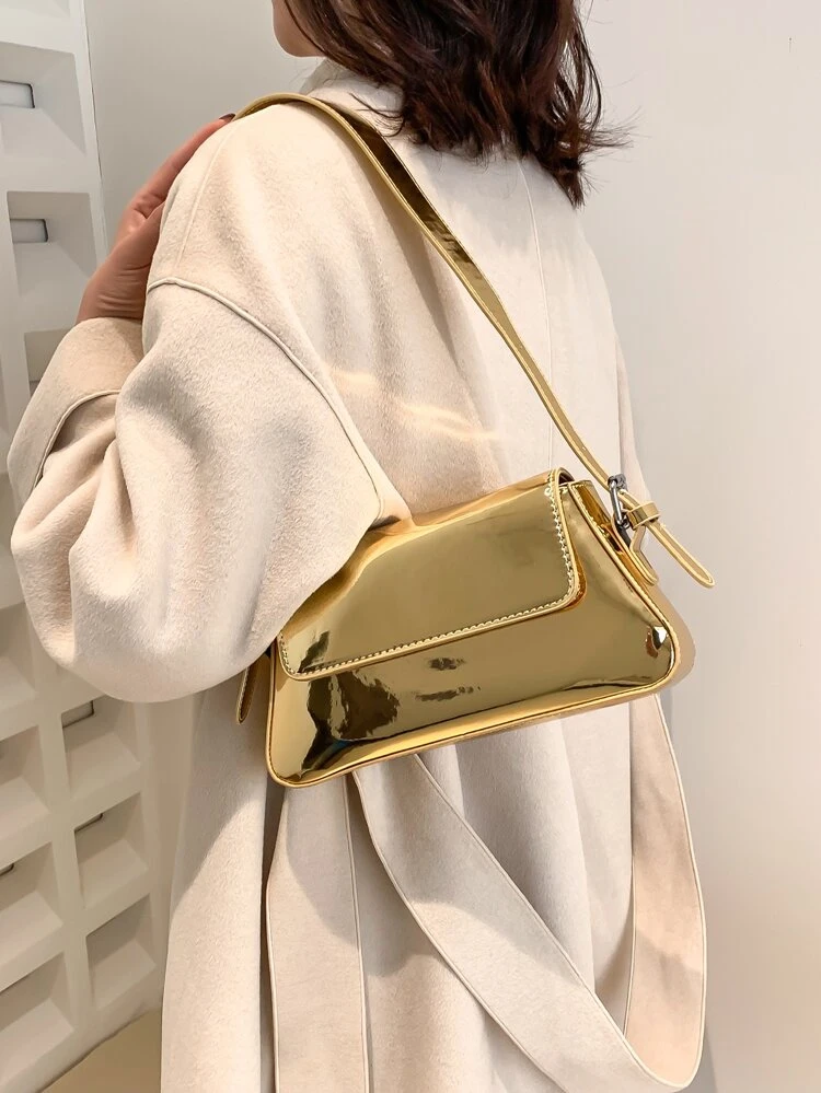 Metallic Flap Bag