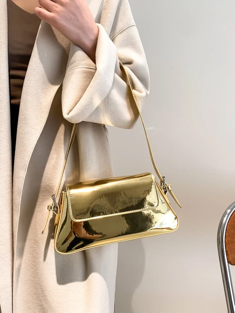 Metallic Flap Bag