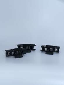 3 chiếc kẹp tóc hình vuông, phụ kiện tóc, kẹp tóc thời trang cho kỳ nghỉ. - màu đen - Xem 3
