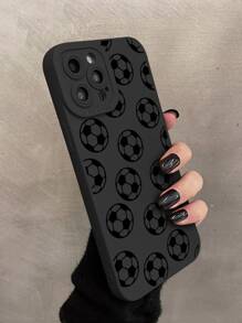 Capa de Celular com Padrão de Futebol/Futebol - Preto - Visão 4