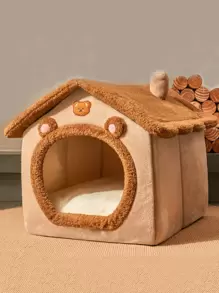 1pc House Design Pet Bed - Camel - View 4